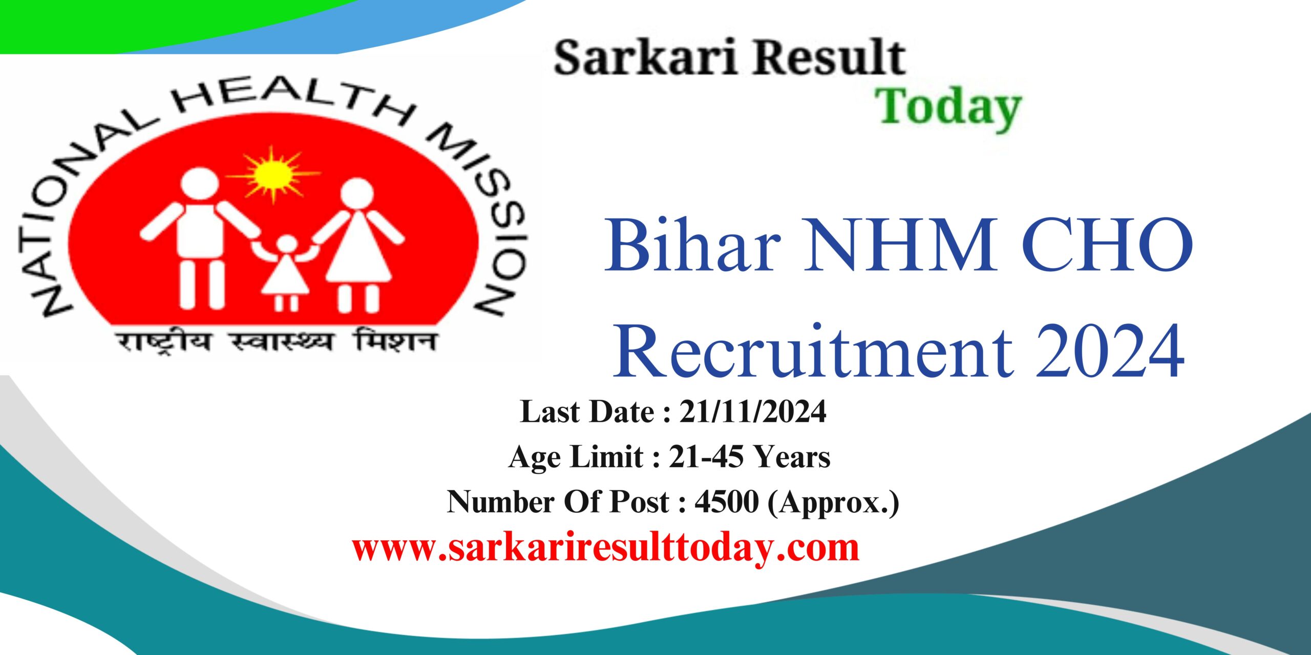 Bihar NHM CHO Recruitment 2024