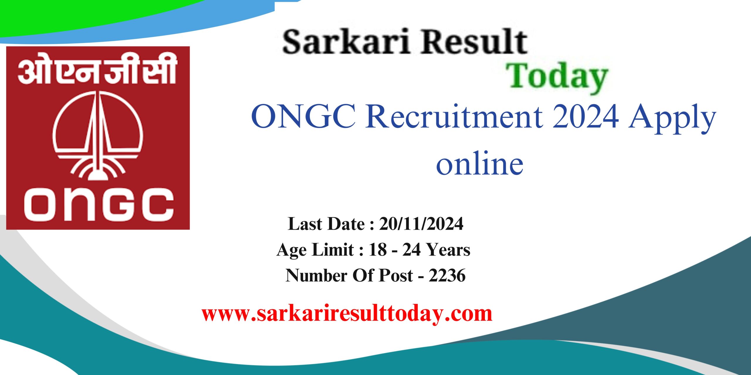 ONGC Recruitment 2024 Apply online 