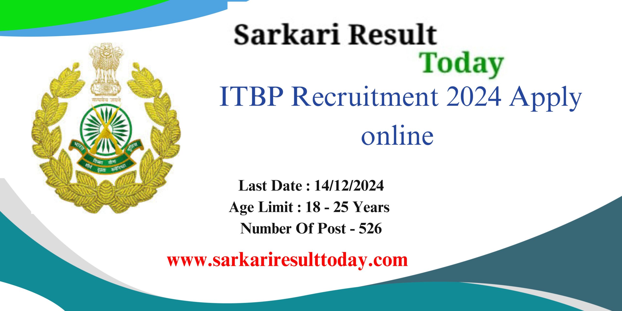 ITBP Recruitment 2024 online apply date