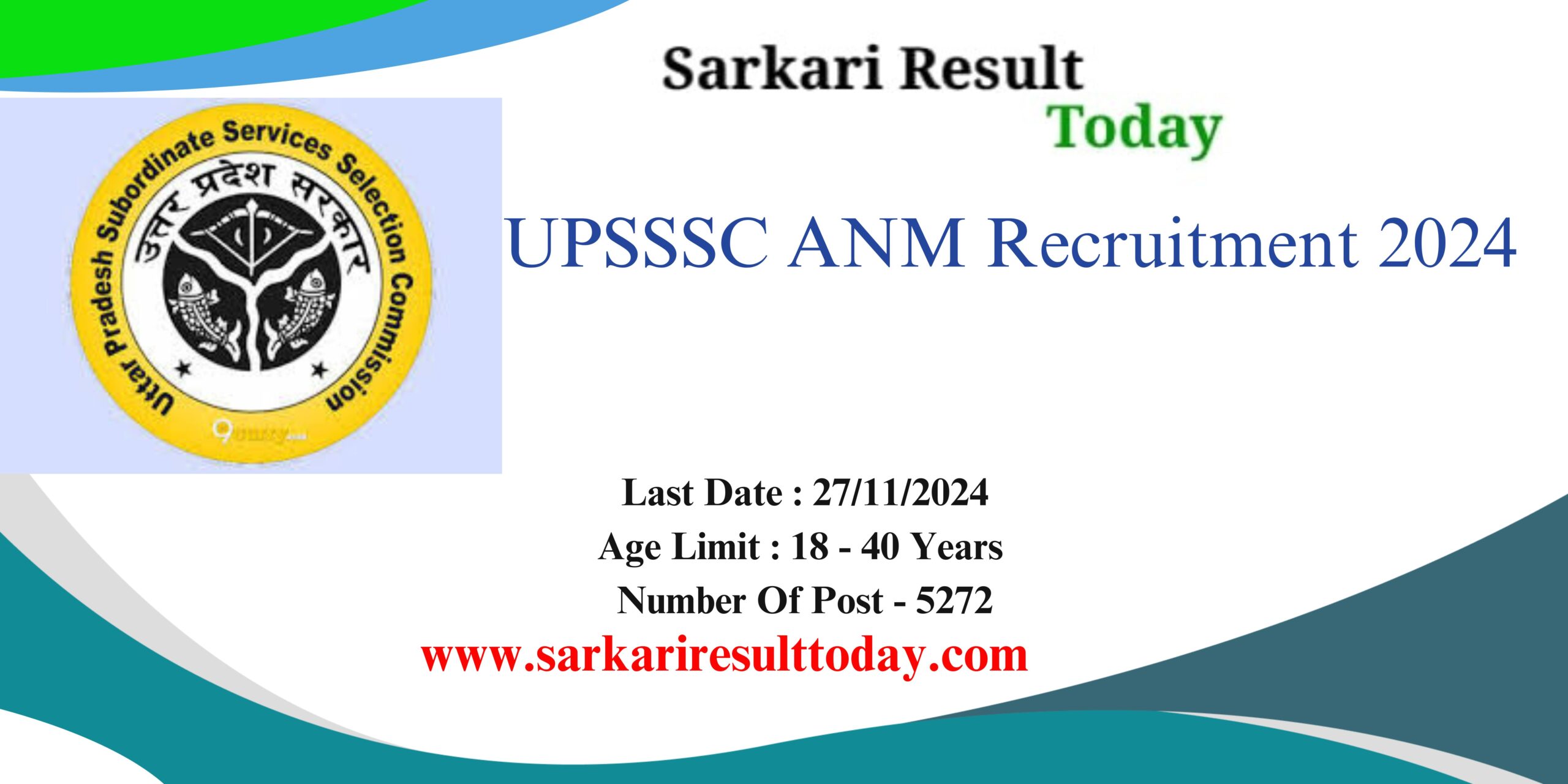 UPSSSC ANM Recruitment 2024